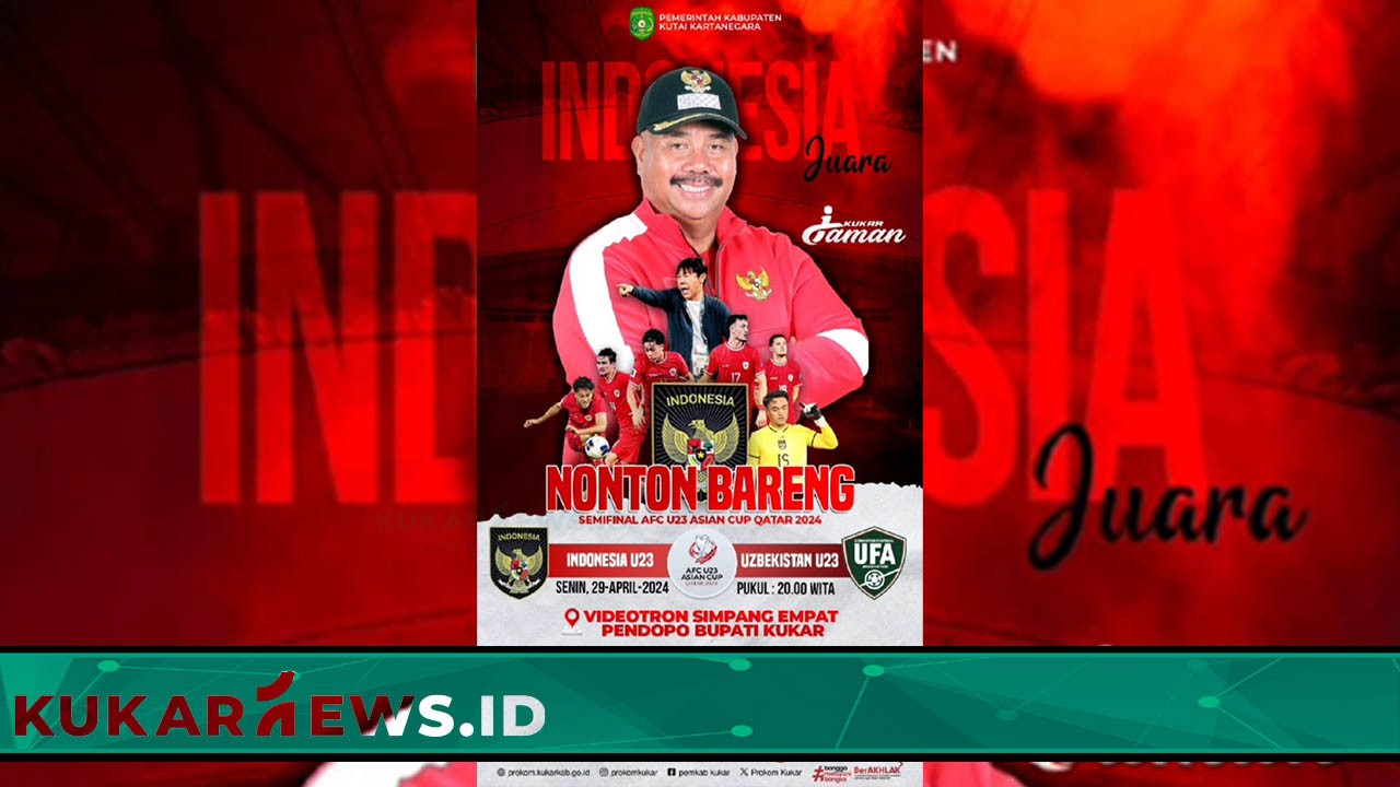 Nobar Semifinal AFC U23 Asian Cup Kembali Digelar di Videotron Pendopo Bupati Kukar