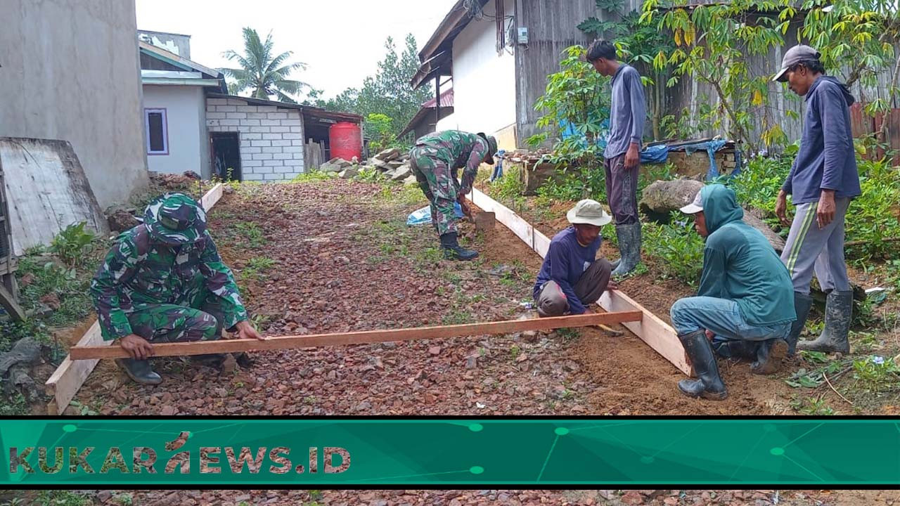 TMMD 122 Bangun Akses Transportasi Pemukiman Warga Desa Kerta Buana