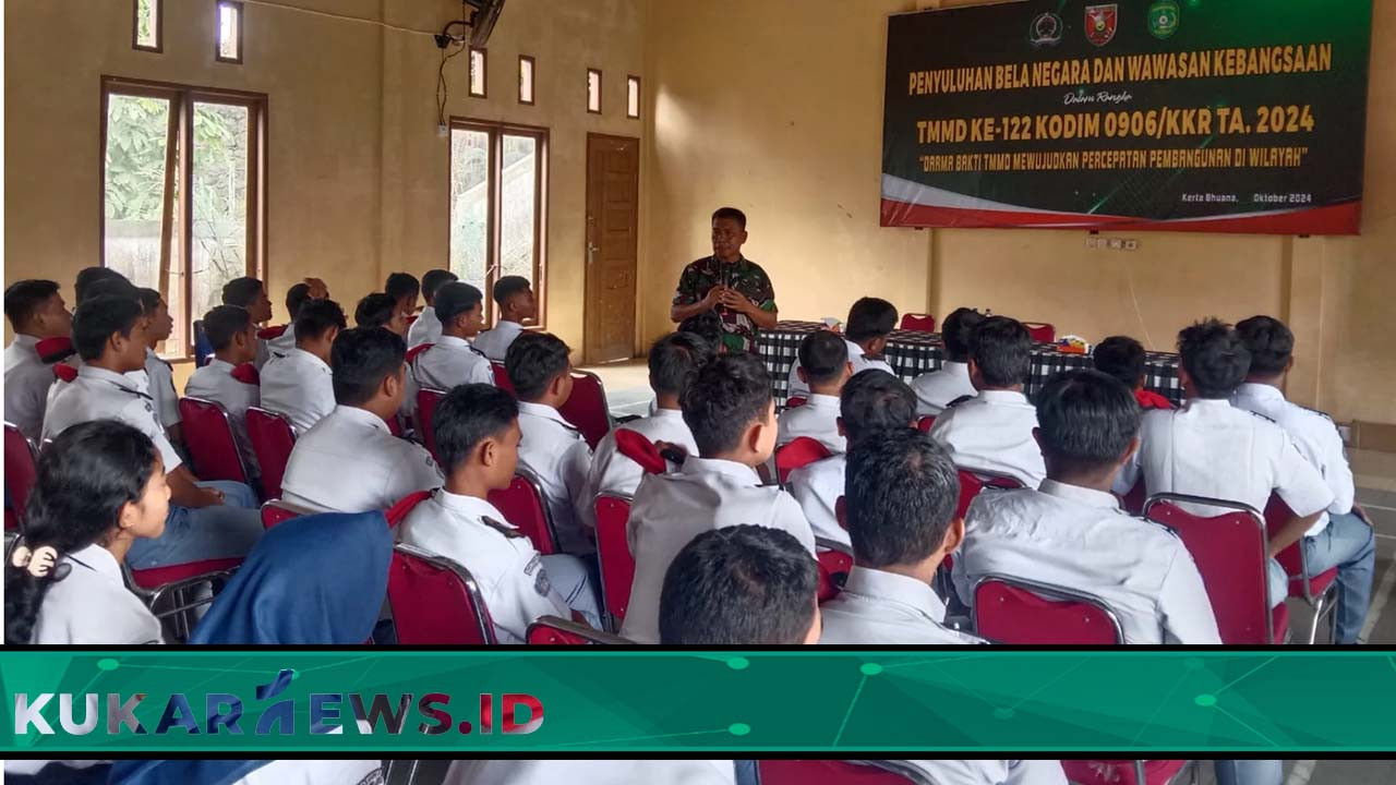 Pelajar Desa Kerta Buana Ikuti Penyuluhan Bela Negara dan Wasbang