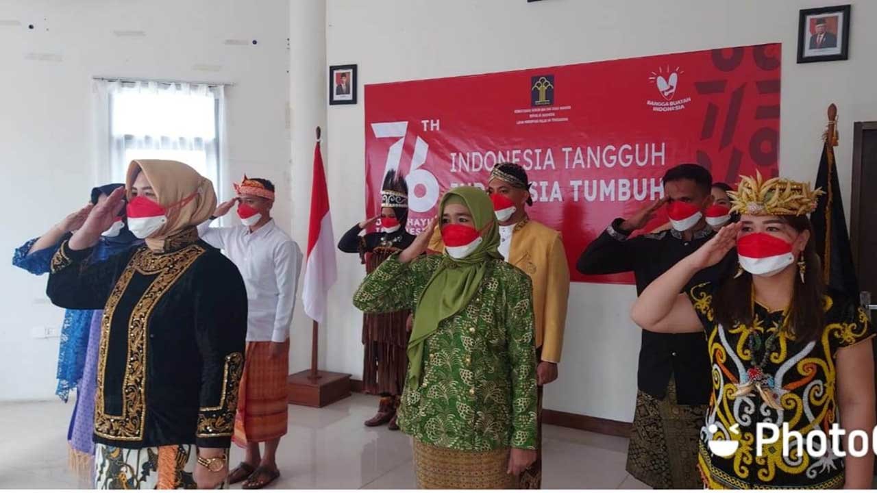 Lapas Perempuan Ikuti Upacara Peringatan HUT RI di Istana Negara ke 76 Secara Virtual