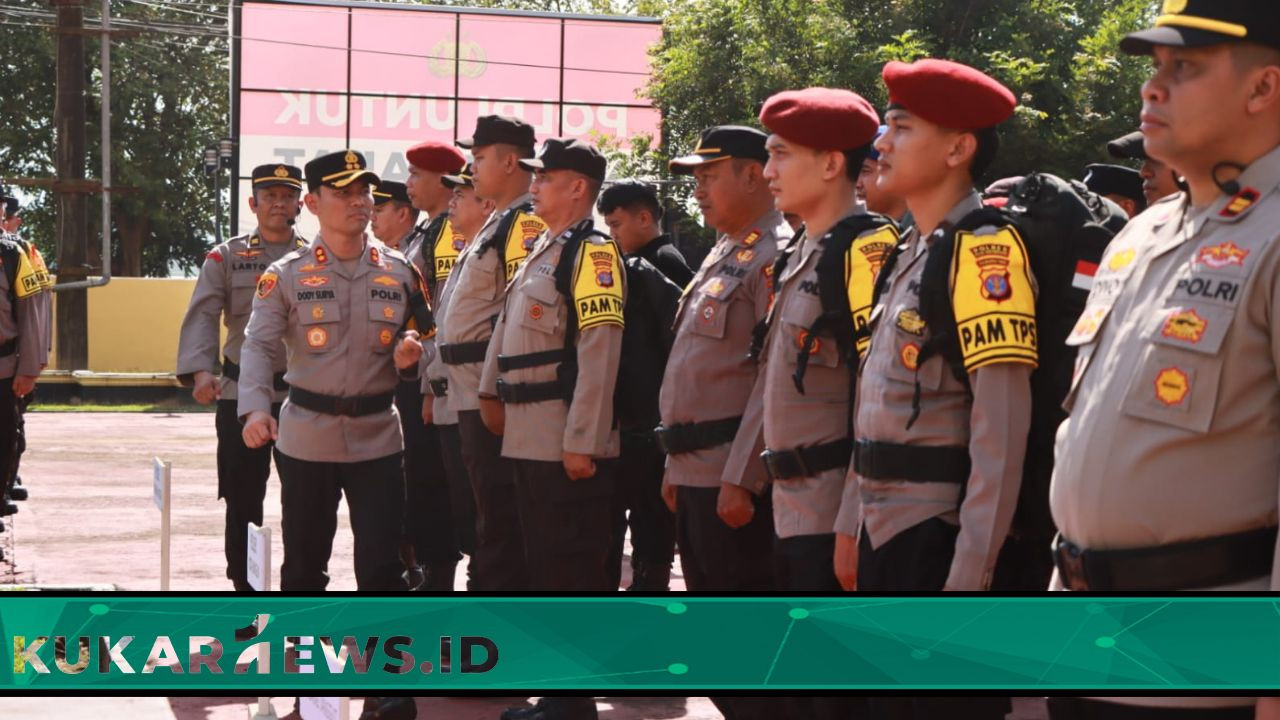 Polres Kukar Gelar Apel Pergeseran Pasukan Pengamanan TPS