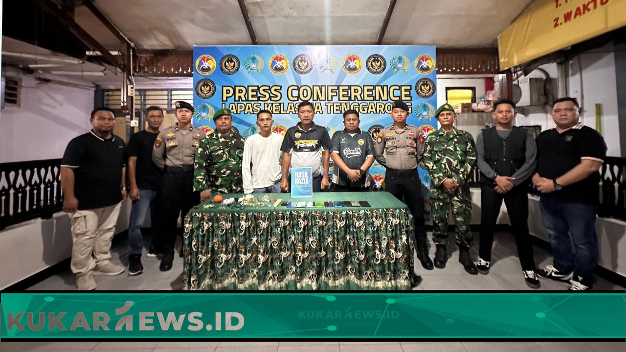 Lapas Tenggarong Bersama TNI-Polri Gelar Razia Malam