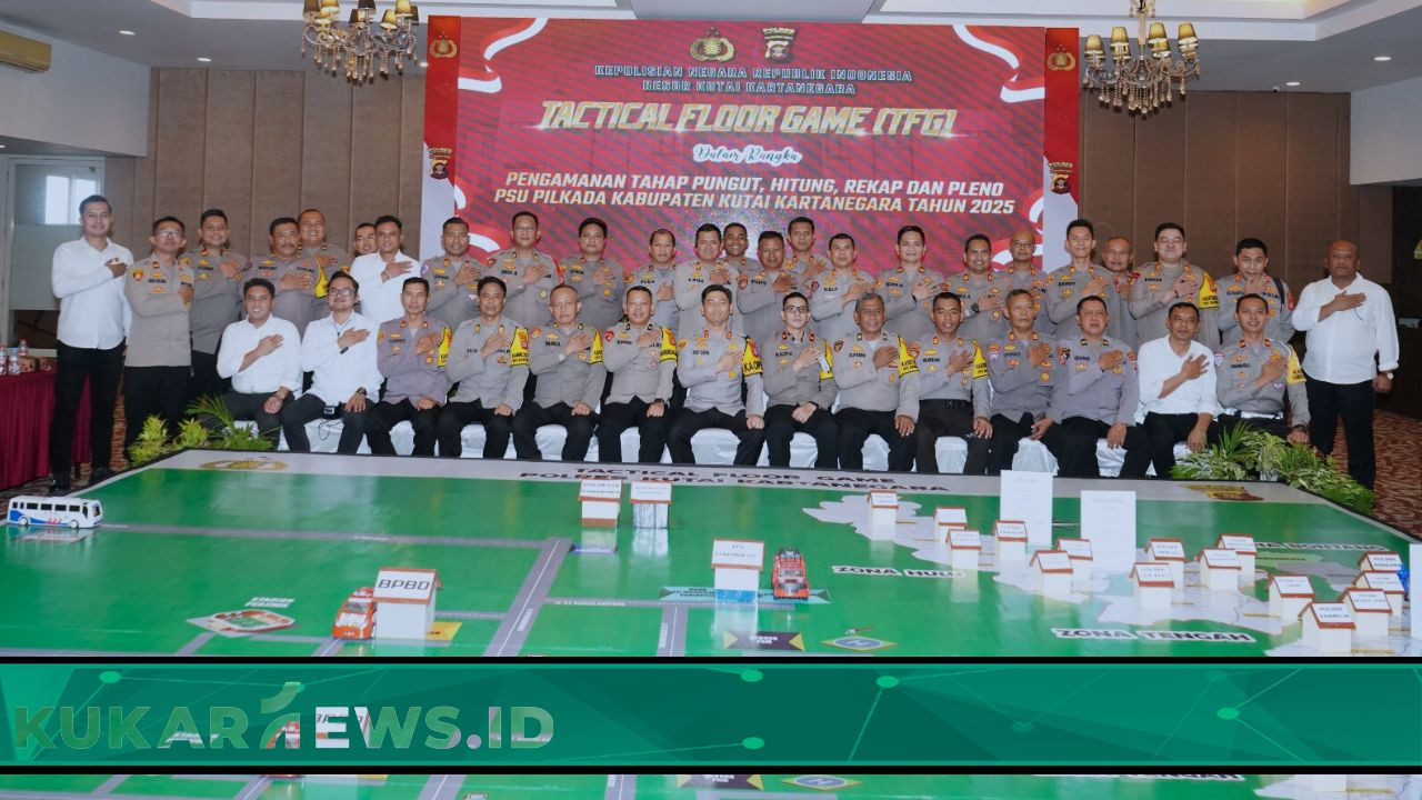 Polres Kukar Gelar Tactical Floor Game untuk Pengamanan PSU